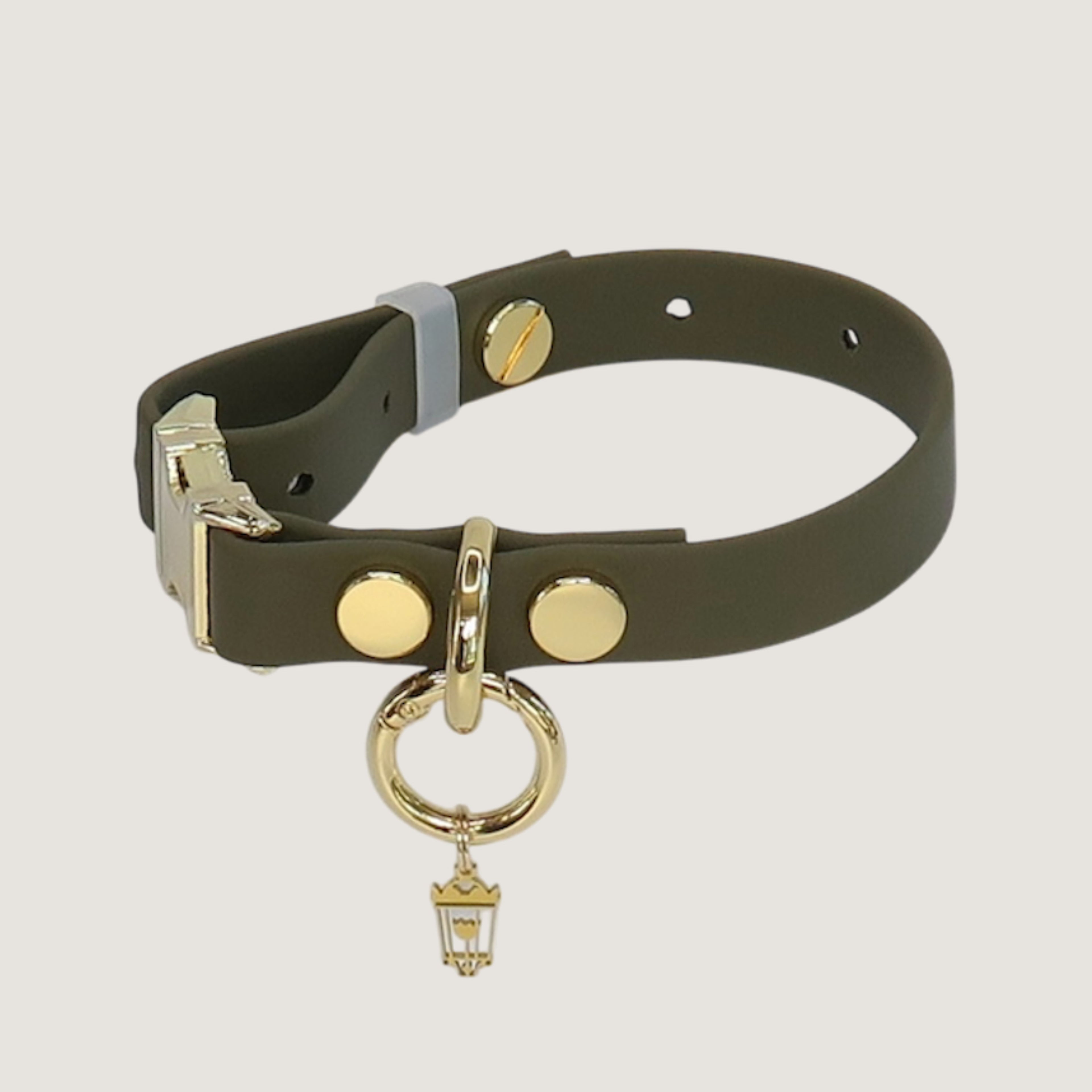 Small Olive Dog Collar