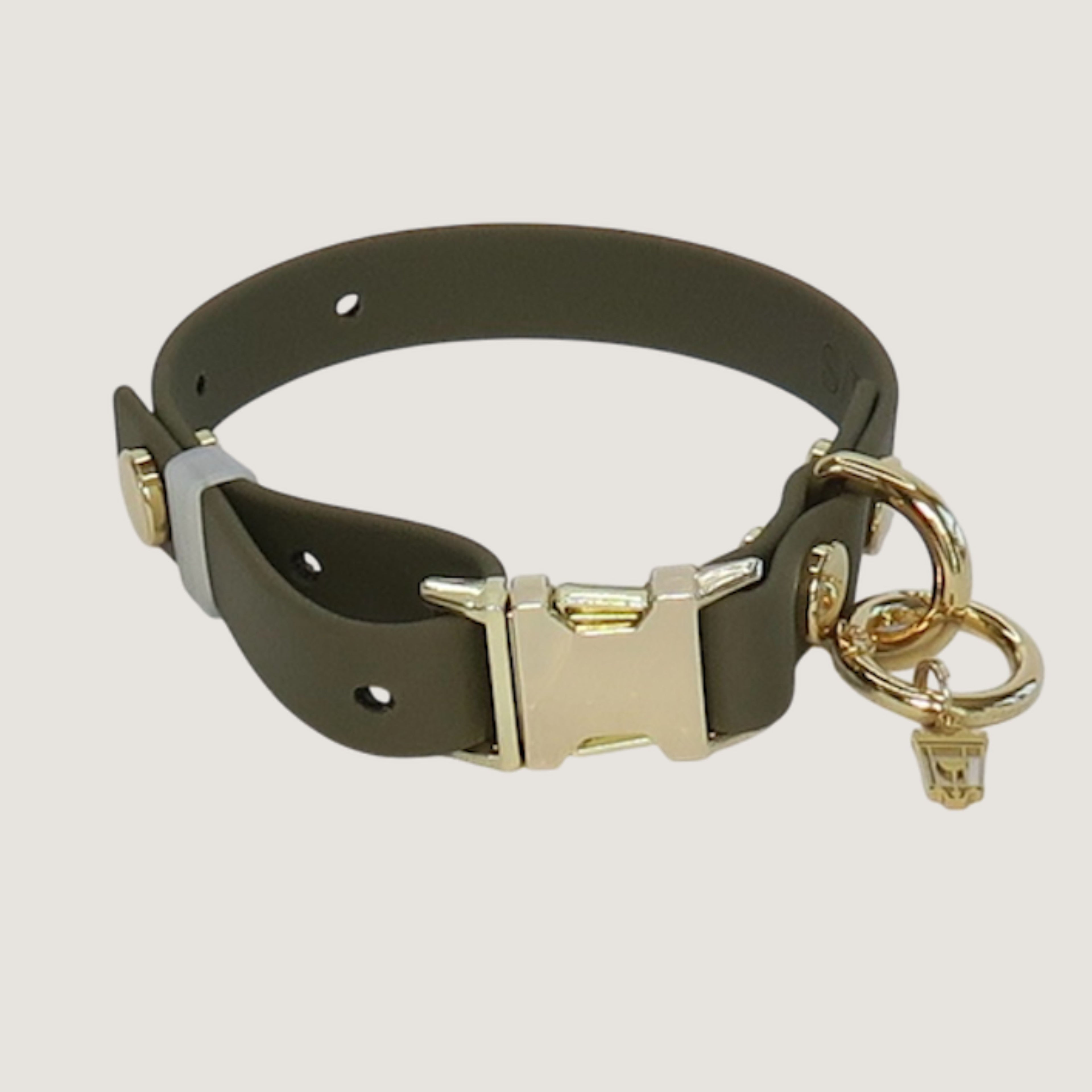 Small Olive Dog Collar